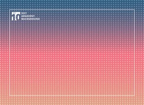 Abstract background dots pattern texture on blue and pink gradients color. 库存插图
