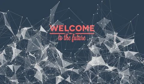 Abstract background with dotted grid Stock Illustration