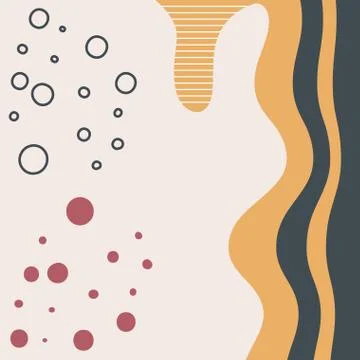 Abstract background, drawn with various shapes and doodle objects 스톡 일러스트