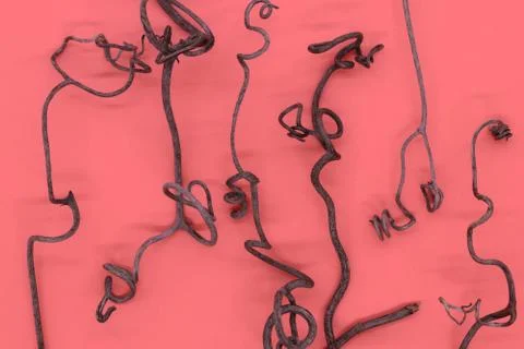 Abstract background of dry grape curled tendrils Stock Photos