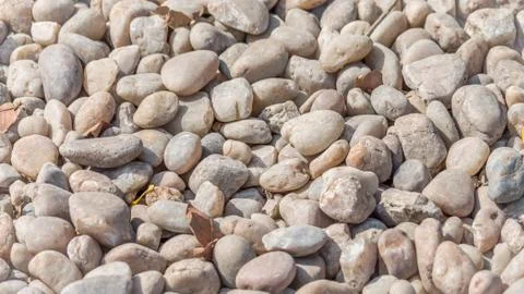 Abstract background with dry round reeble stones or pebbles Stock Photos