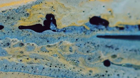 Abstract background dye fluid blue beige black Stock Footage 281810750