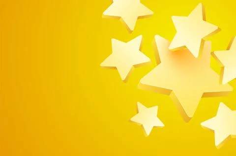 Abstract background with dynamic 3d Stars. Modern trendy banner or poster des Illustrazione stock