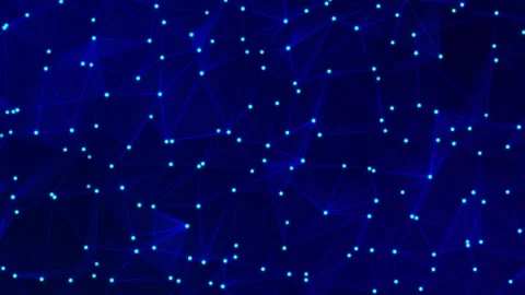 Abstract background with a dynamic blue dots and line wave animated backgro.. Stock Footage 290073596