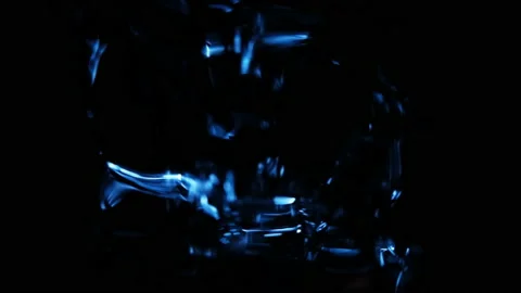 Abstract background. Dynamic blue waves on black. Stock Footage 137532885