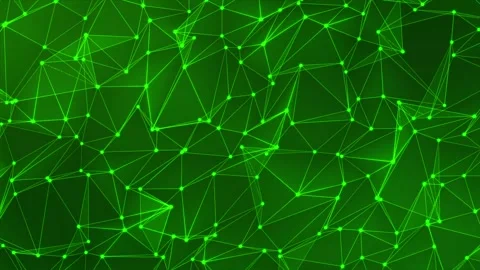 Abstract background with a dynamic green dots and line wave animated backgr.. Stock Footage 290073618