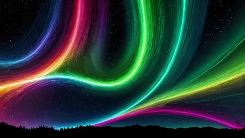 Abstract background with dynamic light lines 스톡 동영상 303974067