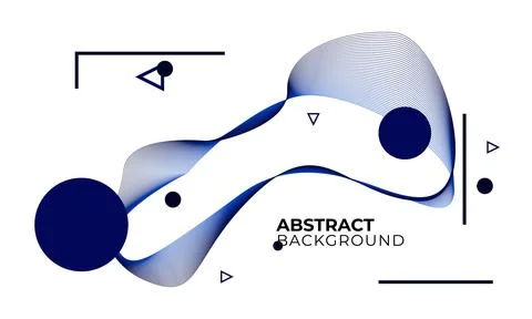 Abstract background with dynamic linear waves Stock Illustration