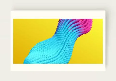 Abstract background with dynamic particles. 3d vector illustration for scienc Stock Illustration