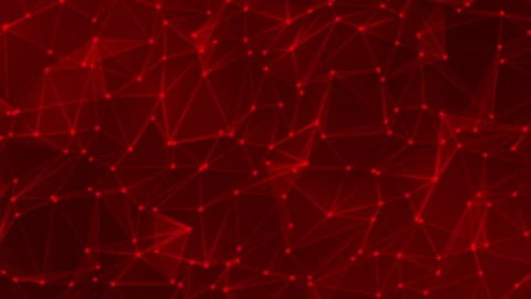 Abstract background with a dynamic red dots and line wave animated backgrou.. Stock Footage 290073572