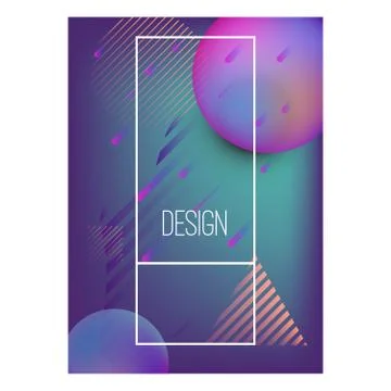 Abstract background with dynamic shape composition. Design element for poster Stock Illustration