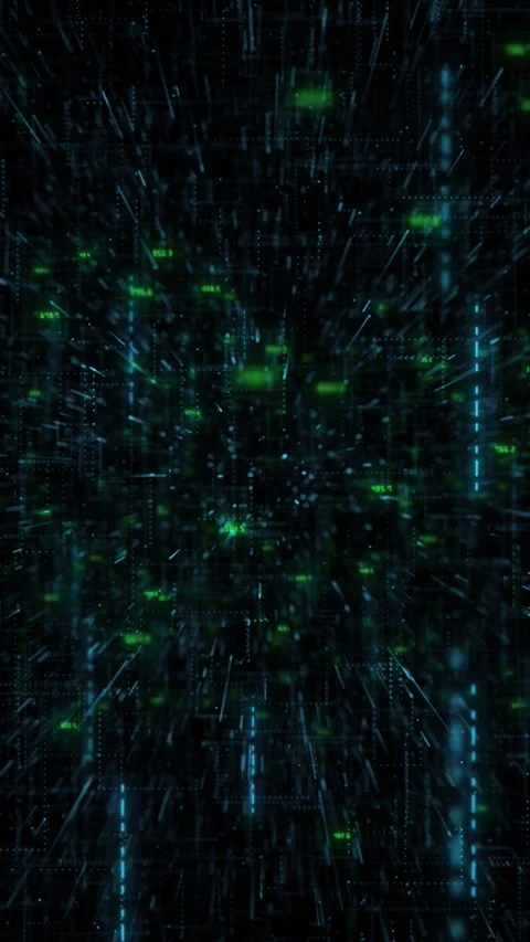 Abstract background dynamic stream of digital blue data, technology Stock Footage 313760414