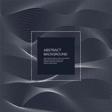 Abstract background with a dynamic waves and particles. Stock Illustration