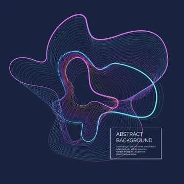 Abstract background with a dynamic waves and particles. Stock Illustration