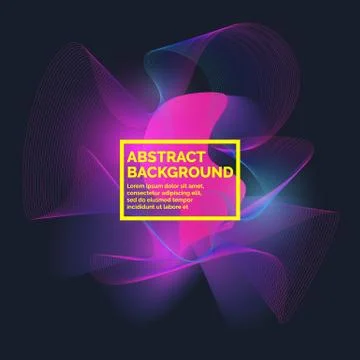 Abstract background with a dynamic waves. Stock Illustration