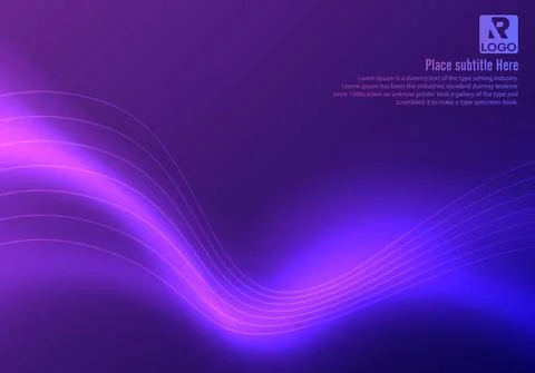 Abstract background with dynamic waves, lines and particles Stock Illustration