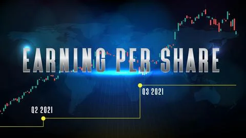 Abstract background of earning per share and technical analysis chart graph イラスト素材