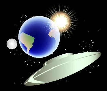 Abstract background with earth, moon and sun. EPS10 vector illustration Illustrazione stock