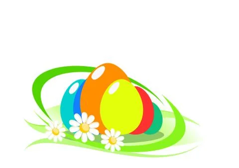 Abstract background with easter eggs Stock Illustration
