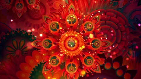 Abstract background Effect with flowers Vidéo 98904308