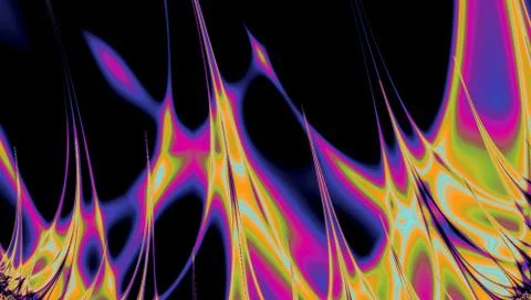 Abstract background effect rays of fire, Psychedelic colorful fractal in spec Illustrazione stock