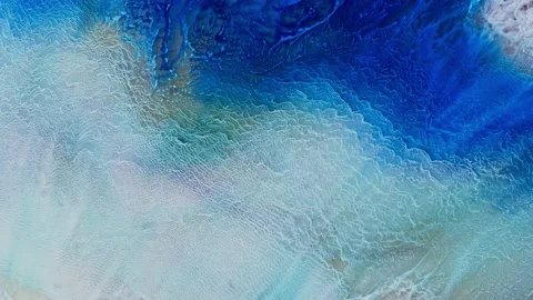 Abstract background with effect sea waves and foam. Smartphone wallpaper or Stock Footage 230024030