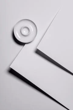 Abstract background with egg stand on white paper Stock Photos
