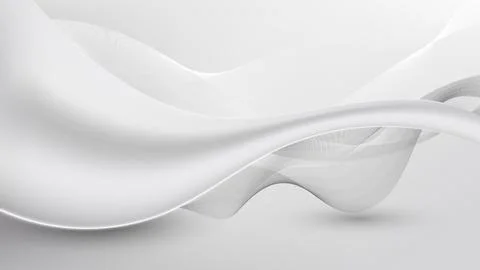 Abstract background elegant flowing waves white gray minimal design modern .. Stock Illustration