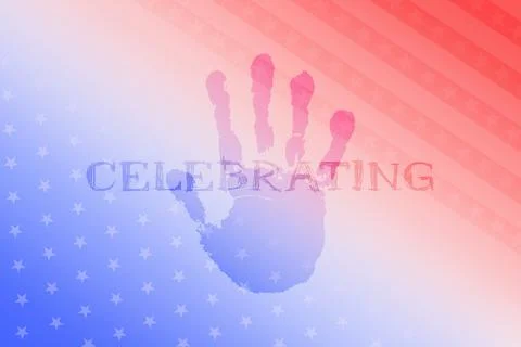 Abstract background with elements of american flag in red and blue colors 스톡 일러스트