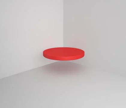 Abstract background with empty red shelf Stock Illustration