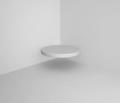 Abstract background with empty white shelf Stock Illustration