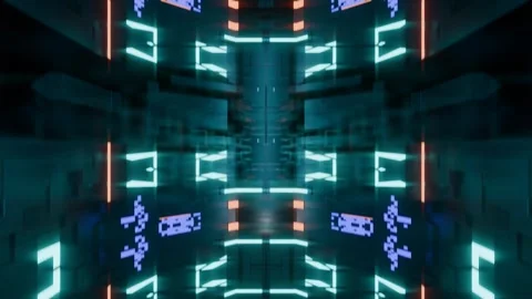 Abstract background endless tunnel, futuristic design, scifi Vidéo 277426537
