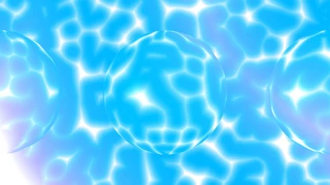 Abstract background with energy caustic and reflected balls 库存影片 110529565