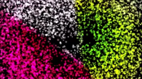 Abstract background Energy particles Group of colorful glowing dots. 4K Stock Footage 287900737