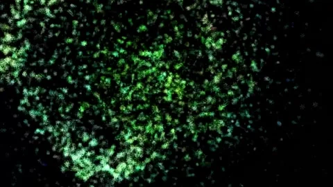 Abstract background Energy particles Group of colorful glowing dots. 4K Stock Footage 287900760