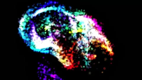 Abstract background Energy particles Group of colorful glowing dots. 4K Stock Footage 287900871