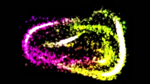 Abstract background Energy particles Group of colorful glowing dots. 4K Stock Footage 287900884
