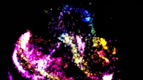 Abstract background Energy particles Group of colorful glowing dots. 4K Stock Footage 287900890