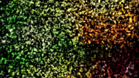Abstract background Energy particles Group of colorful glowing dots. 4K Stock Footage 287901193