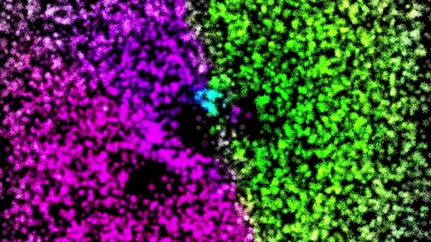 Abstract background Energy particles Group of colorful glowing dots. 4K Stock Footage 287905660