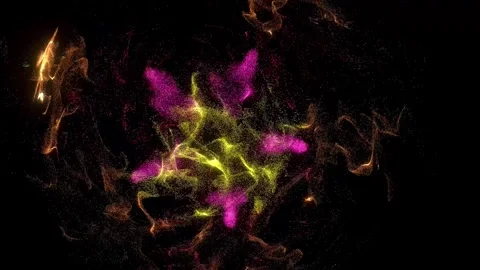 Abstract background Energy particles Group of colorful glowing dots. 4K Stock Footage 287907016