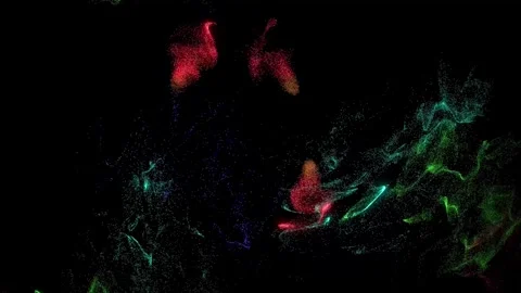 Abstract background Energy particles Group of colorful glowing dots. 4K Stock Footage 287907238