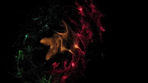 Abstract background Energy particles Group of colorful glowing dots. 4K Stock Footage 287907704