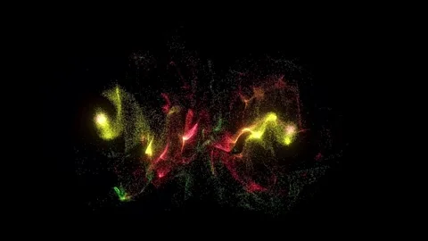 Abstract background Energy particles Group of colorful glowing dots. 4K Stock Footage 287907706