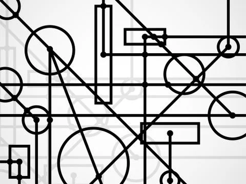 Abstract background of engineering drawing Stock Illustration