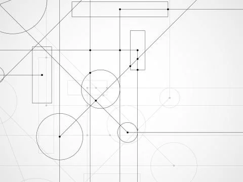 Abstract background of engineering drawing Stock Illustration