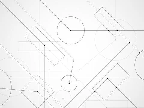 Abstract background of engineering drawing Stock-Illustration