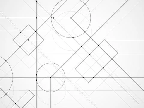 Abstract background of engineering drawing. Technological wallpaper made with Stock Illustration