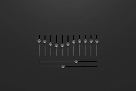 Abstract background of equalizer board. 3D rendering. Stock Illustration