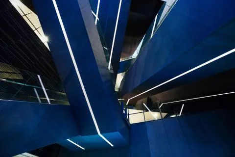 Abstract background of escalators at the modern shopping mall Stock-Fotos